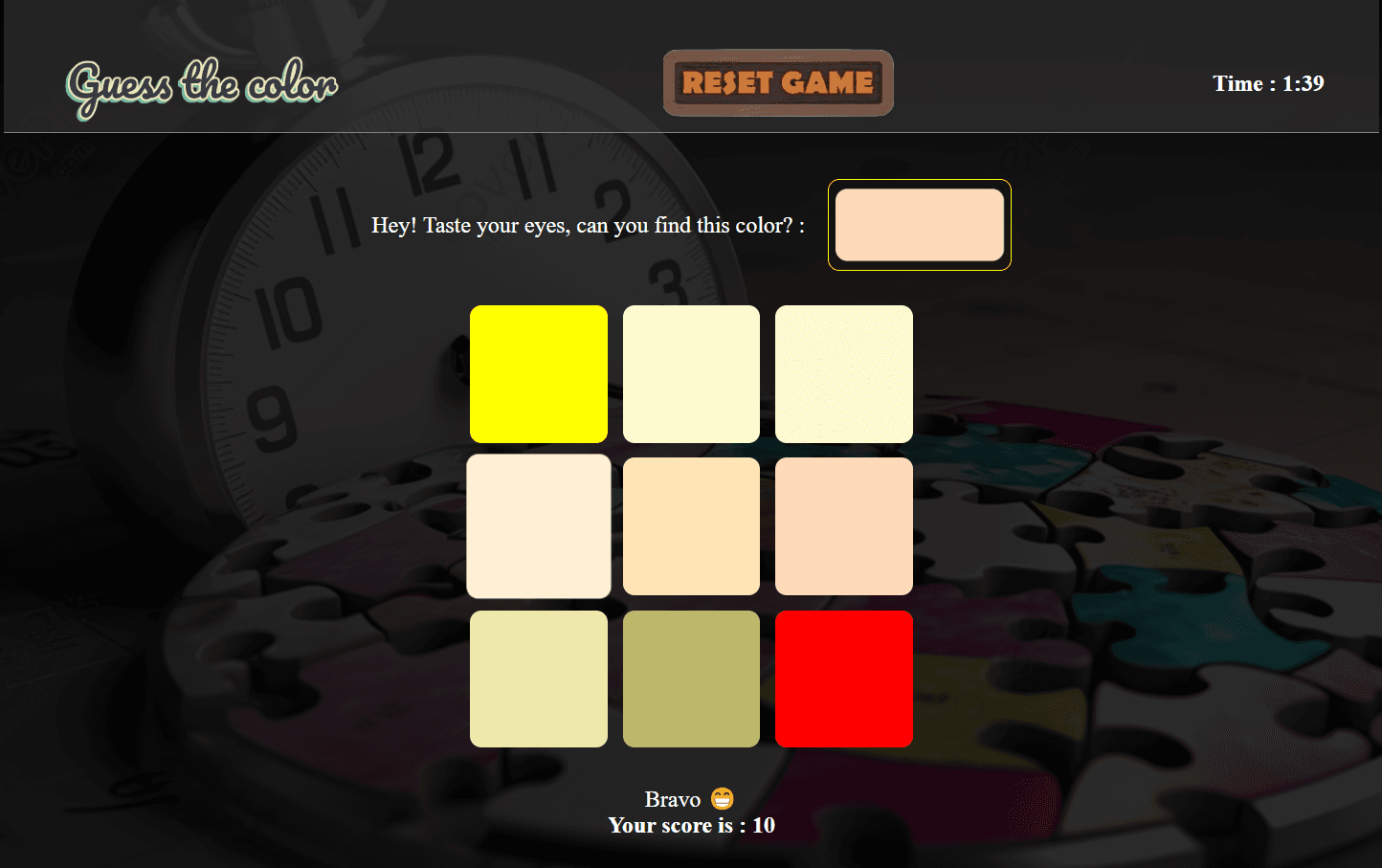 Guess Color Game